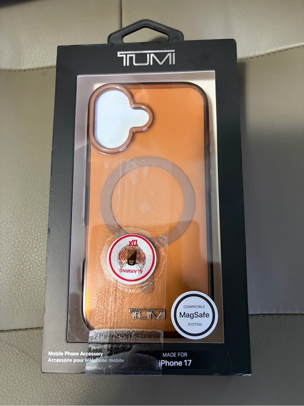 BNWB 2026 TUMI MADE FOR iPHONE 17 ACRYLIC CASE MAG SAFE SYSTEM COLOR OLD GOLDEN